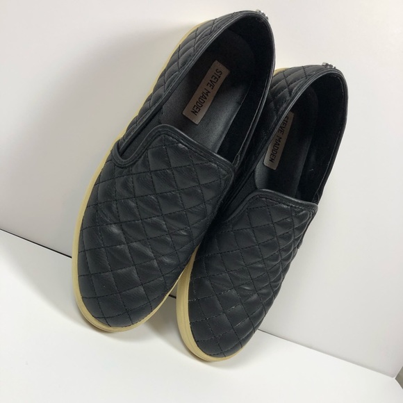 Steve Madden Black Quilted Slip-On Sneakers - Picture 8 of 8
